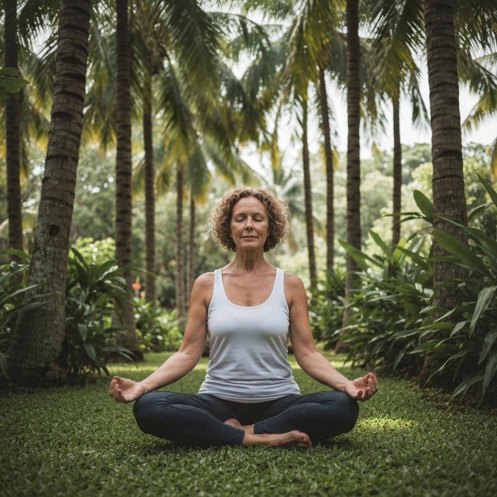 Peaceful outdoor meditation